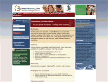 Tablet Screenshot of paraeducator.com